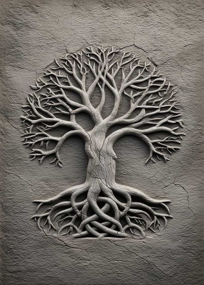 Stone Carved Tree of Life