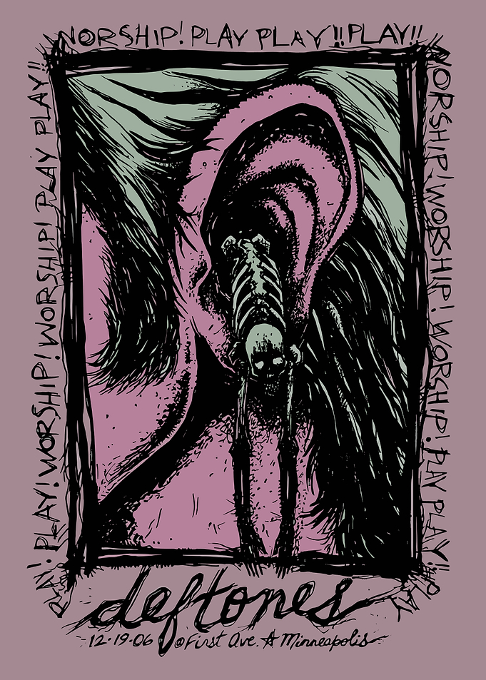 Deftones Concert Poster, Minneapolis 2006