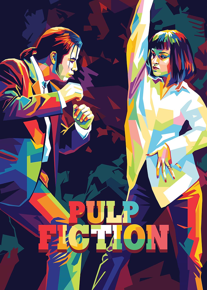 Pulp Fiction Colorful Pop Art