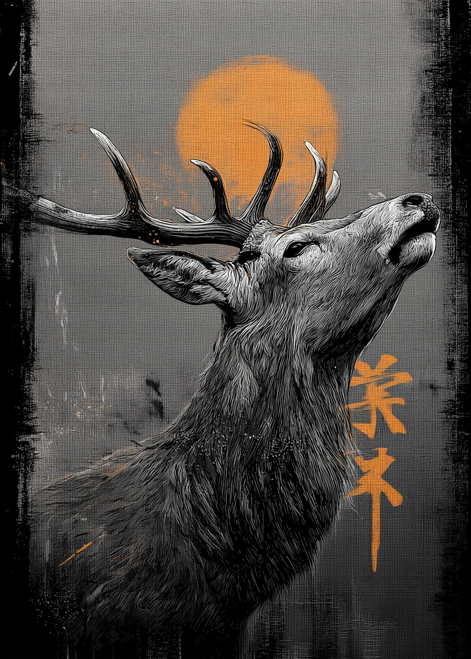 Ukiyo Minimalism Reindeer
