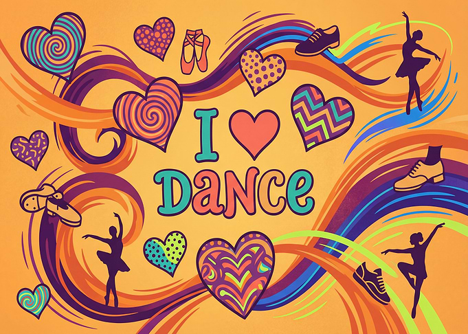 I Love Dance Graphic Art