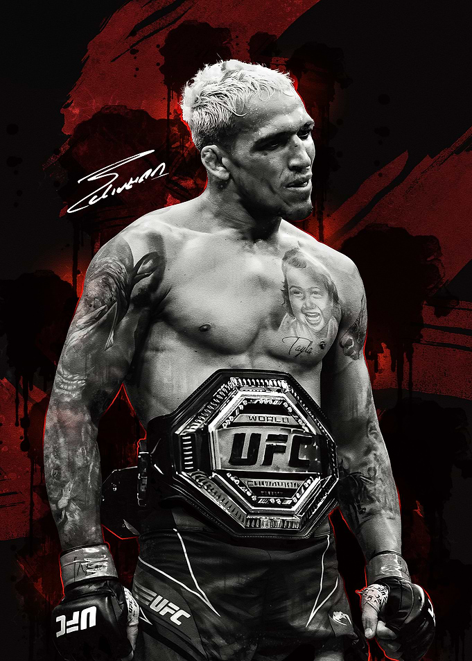 Charles Oliveira UFC Champion Portrait