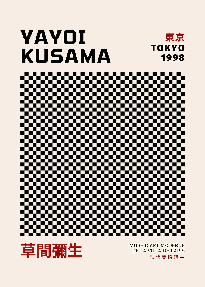 Yayoi Kusama Tokyo 1998 Art Poster