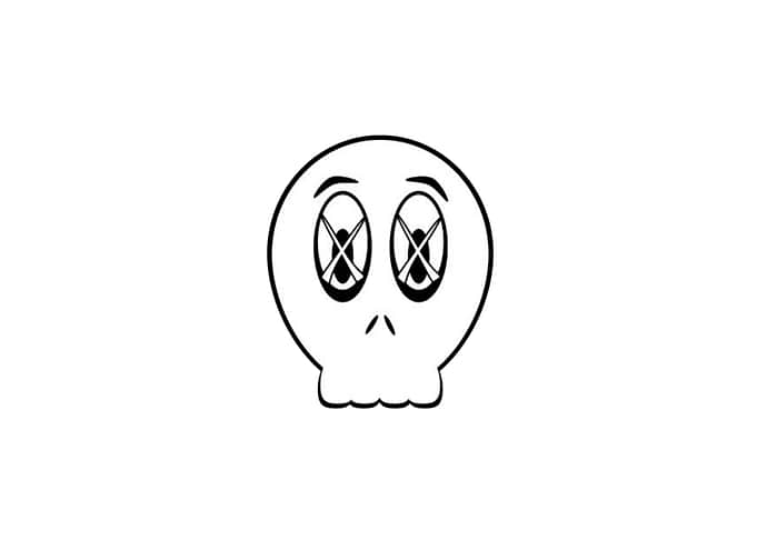 Cartoon Skull with X Eyes