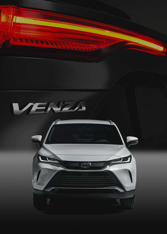 White Toyota Venza Car Front View