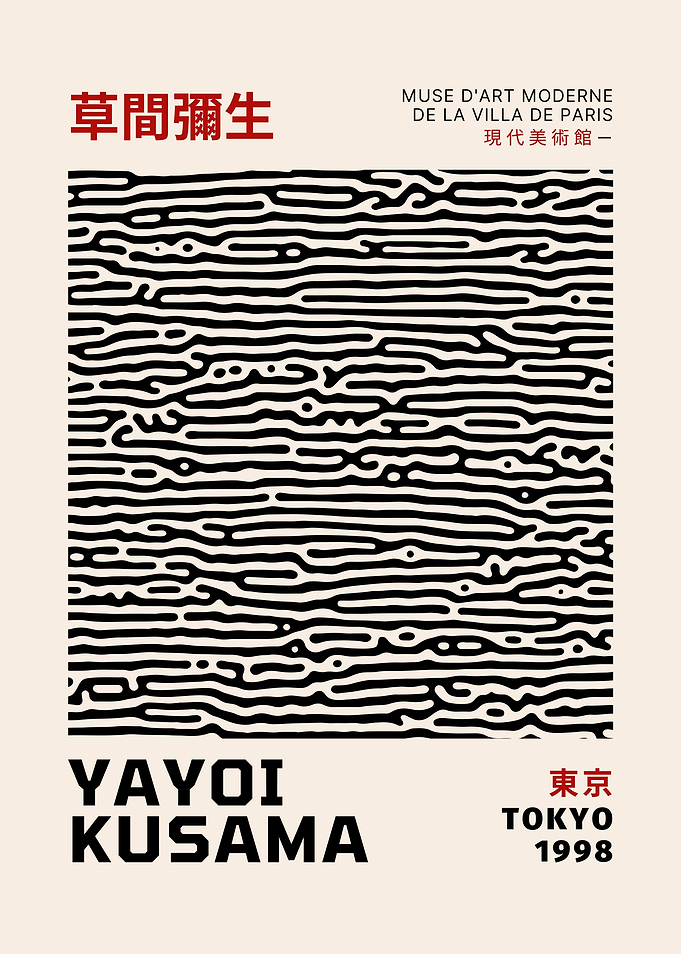 Yayoi Kusama Exhibition Poster, Tokyo 1998