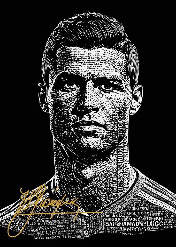 Cristiano Ronaldo Typography Portrait