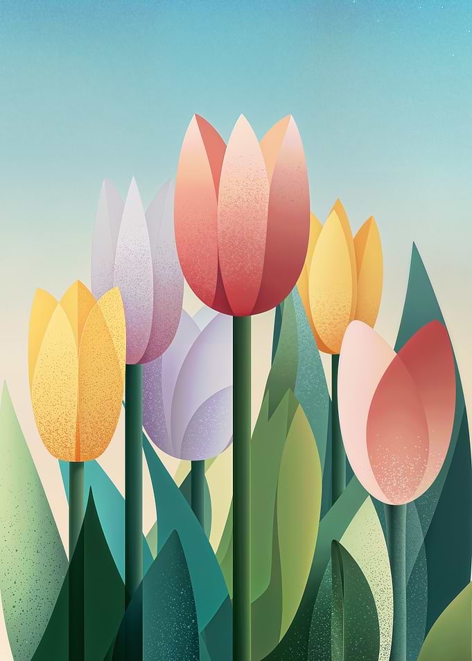 Colorful Spring Tulips