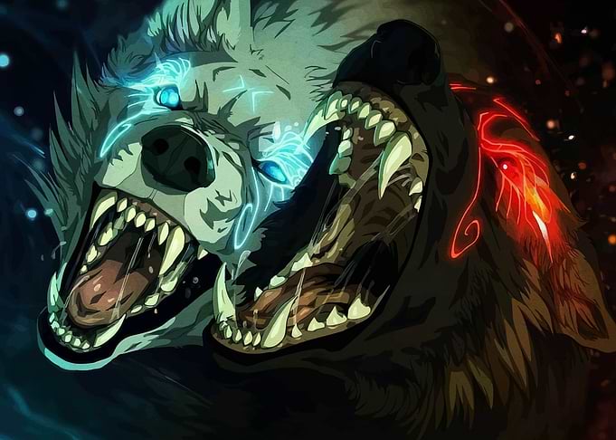 Two-Headed Wolf Fantasy
