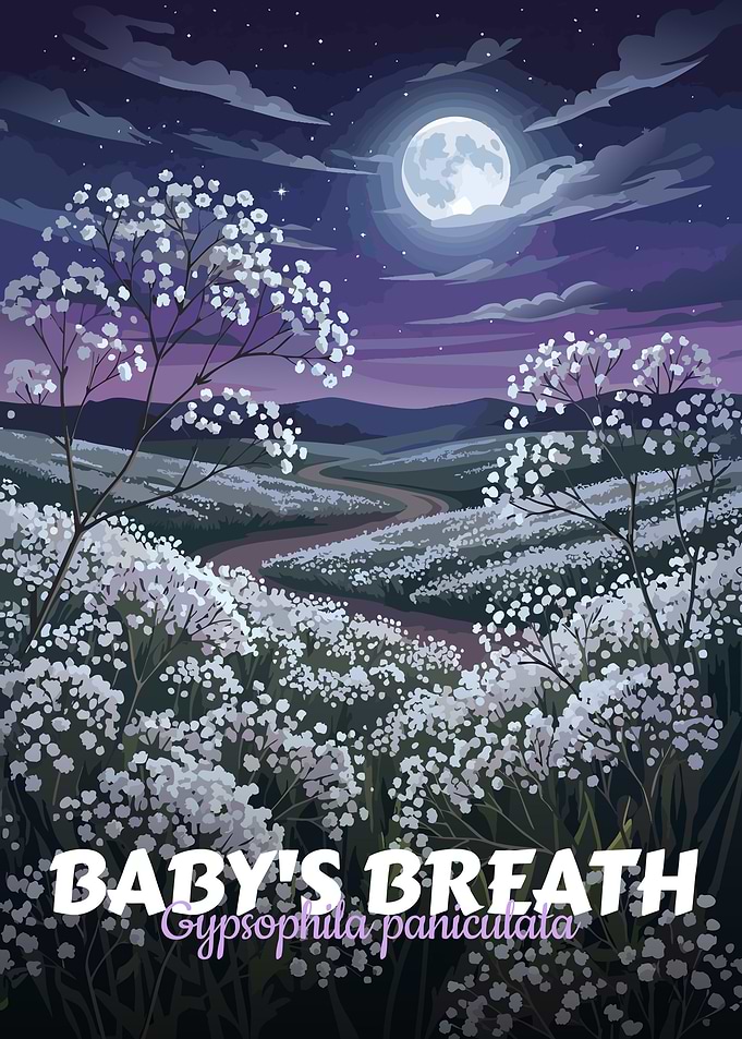 Baby's Breath Under Moonlight