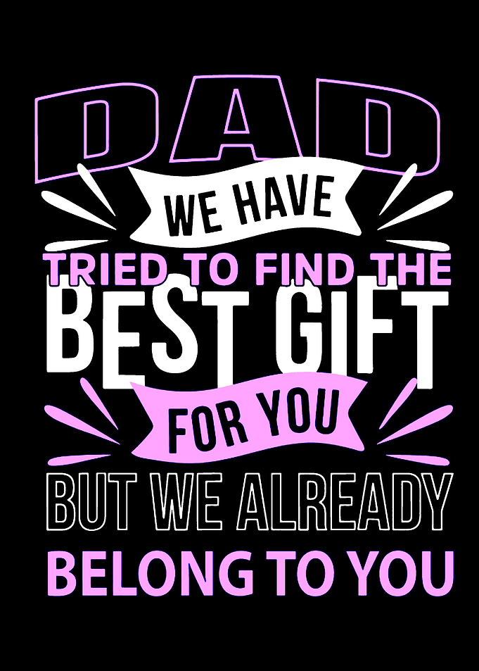 Dad Gift Text Art