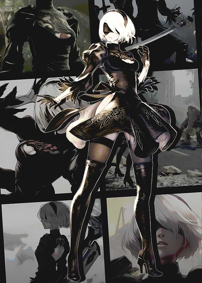 2B Nier Automata Collage