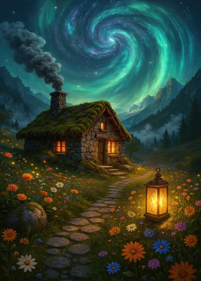 Cozy Cottage Under the Northern Lights