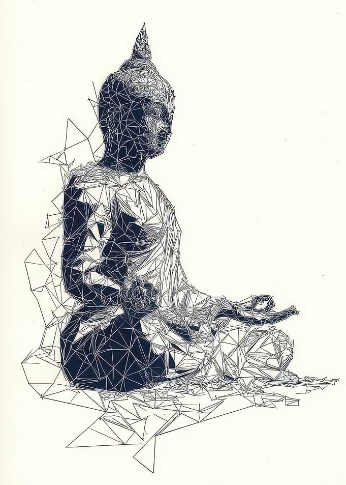 Geometric Buddha Illustration