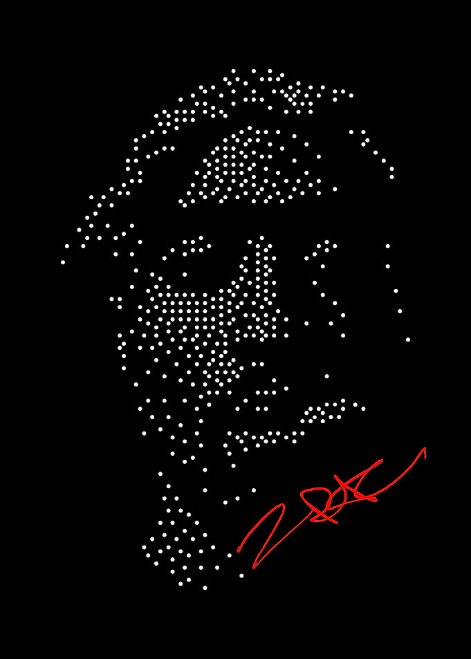Chuck Close Portrait Dot Matrix