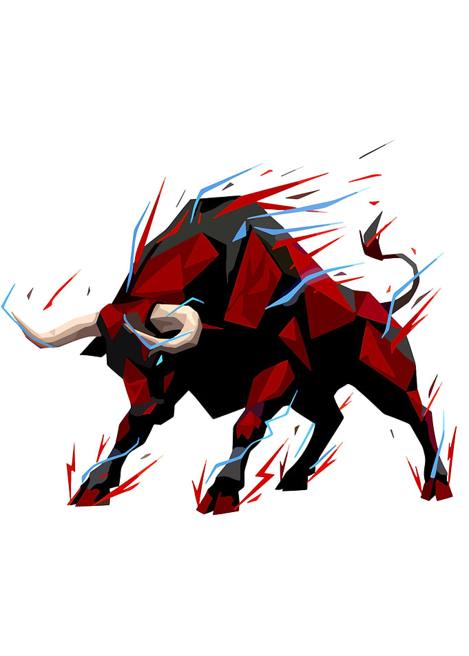 Geometric Bull Illustration