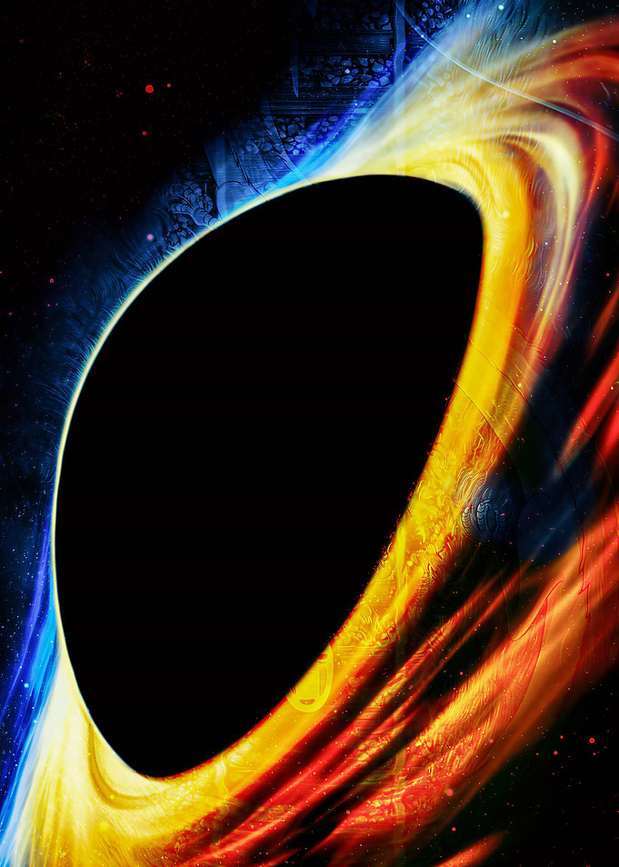 Abstract Black Hole Digital Art