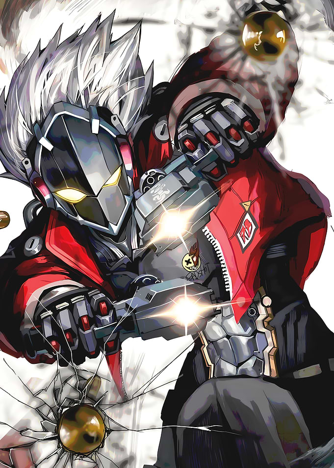 Futuristic Warrior with Guns