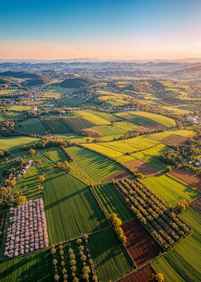 Farmland at Sunset