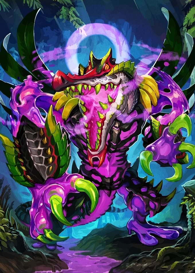 Cartoon Crocodile Monster Jungle