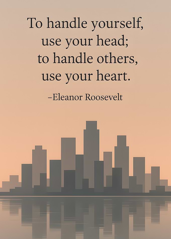 Eleanor Roosevelt Quote Cityscape Reflection