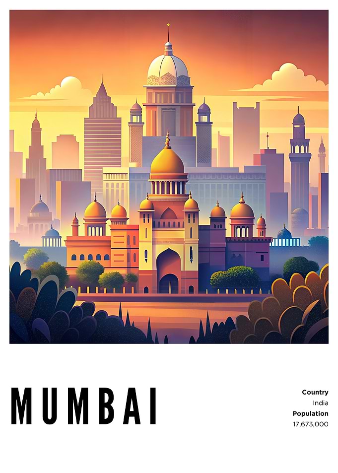 Mumbai Cityscape Illustration