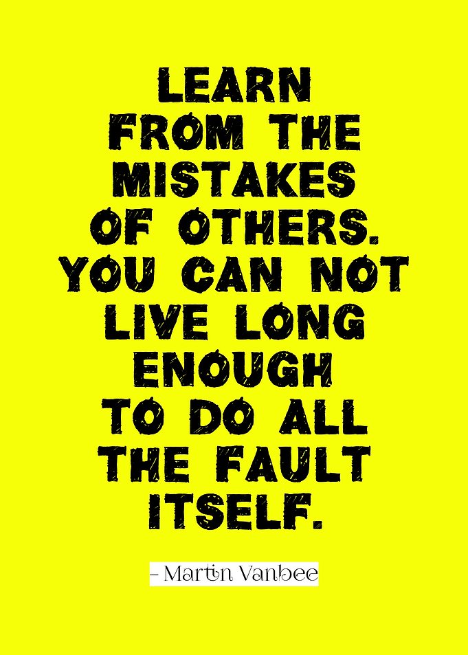 Learn from Mistakes - Motivational Quote