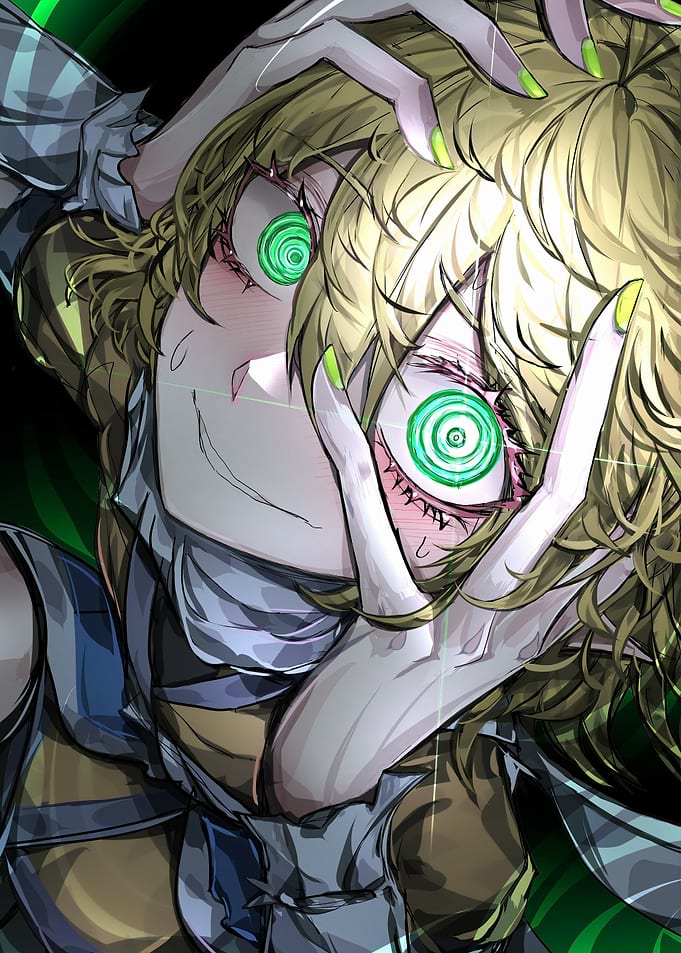 Hypnotic Anime Girl with Green Eyes