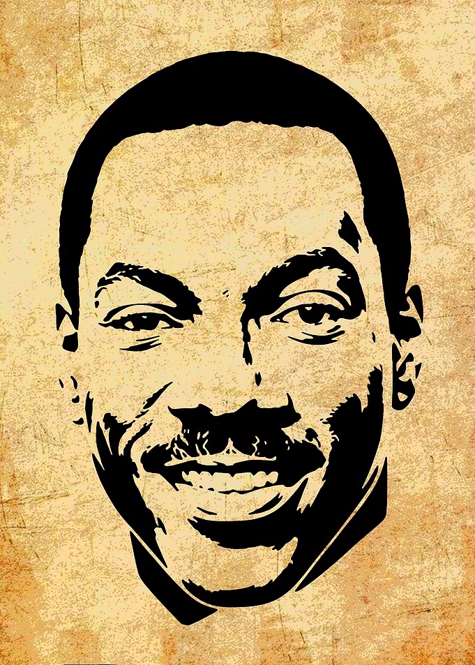 Eddie Murphy Portrait Silhouette Art