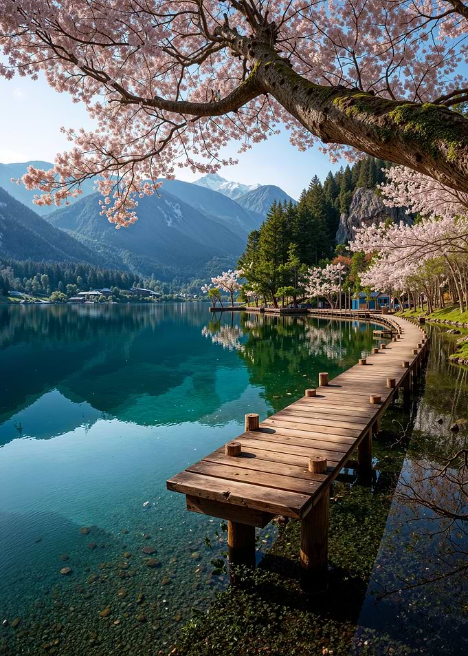 Cherry Blossoms Dock