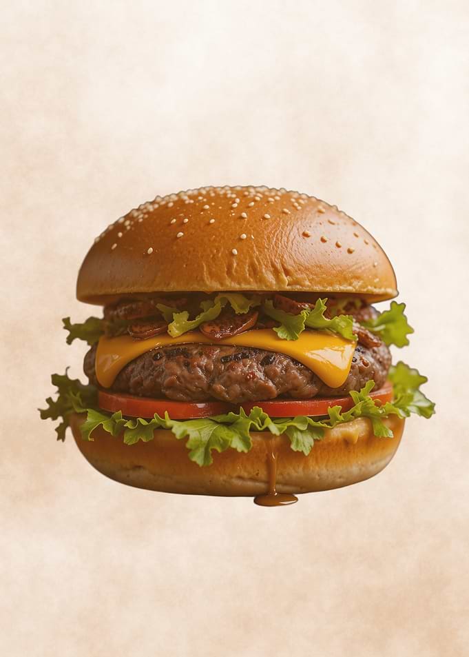 Delicious Burger with Cheese