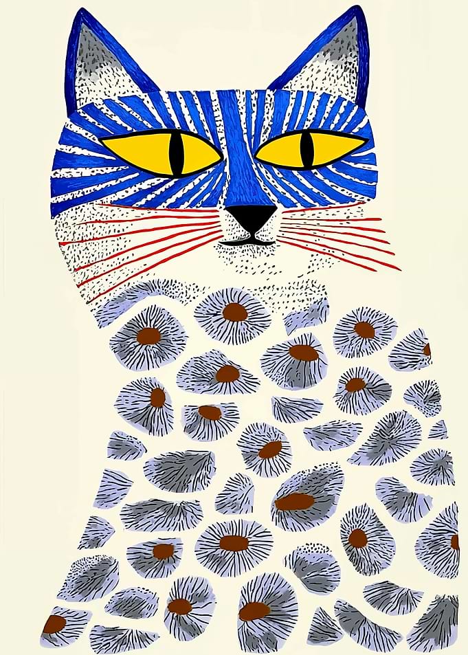 Stylized Cat Illustration