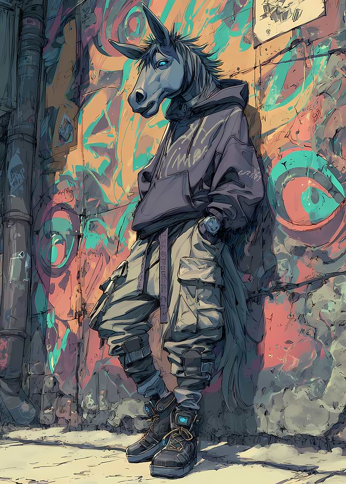 Urban Streetwear Horse
