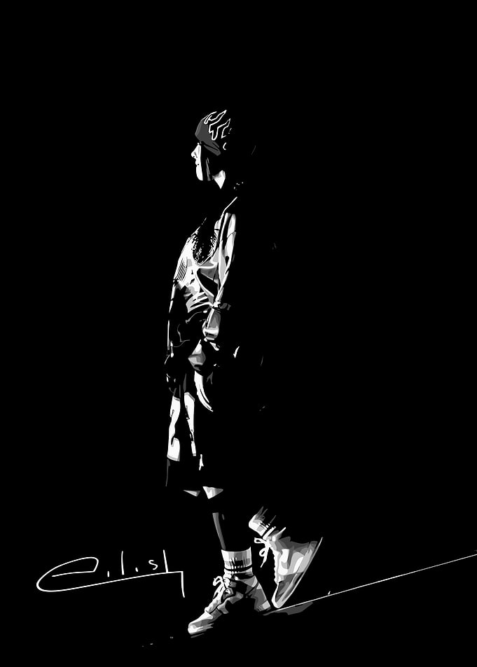 Billie Eilish Monochrome Portrait