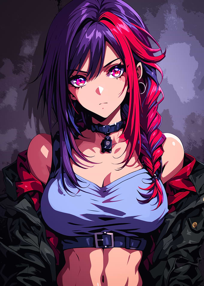 Anime Girl with Braided Hair