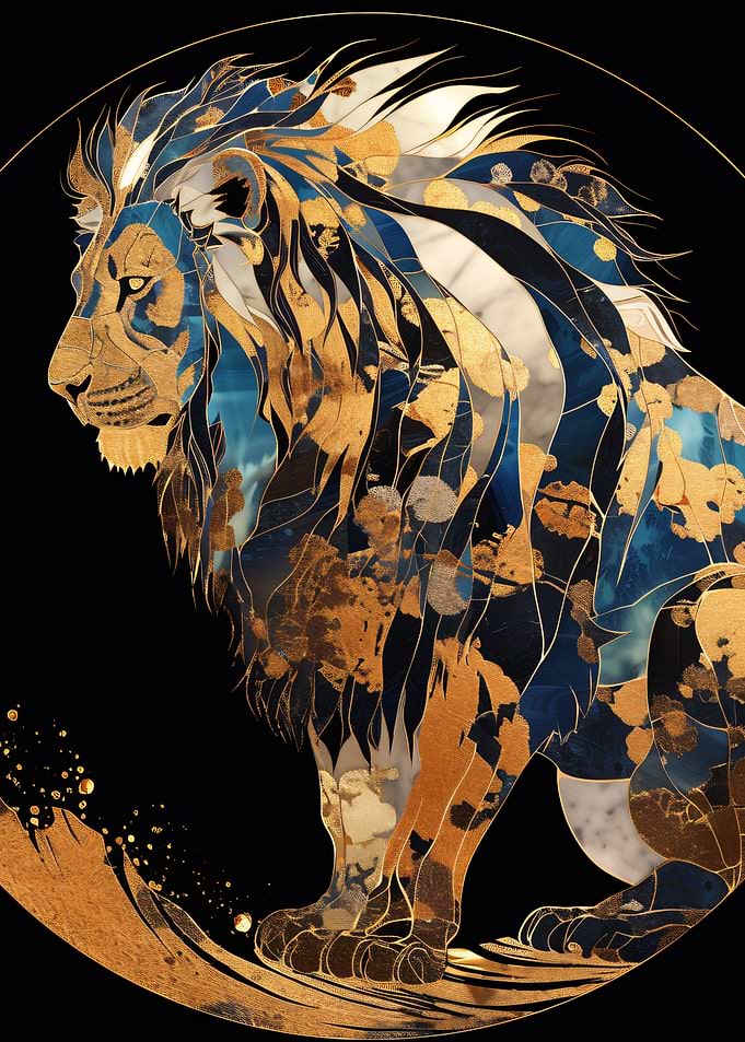 Abstract Lion Art
