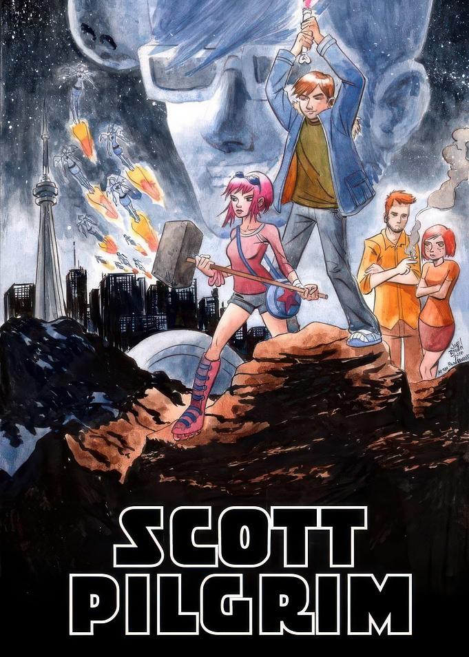 Scott Pilgrim Comic Book Cover Art