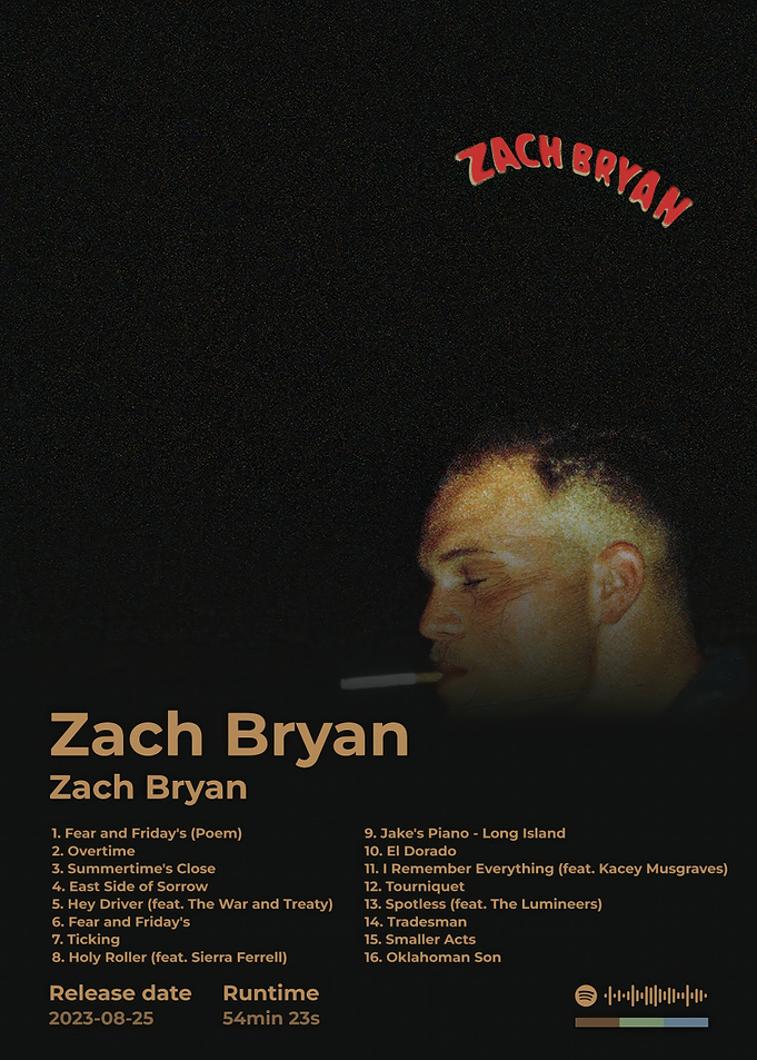 Zach Bryan Album Cover