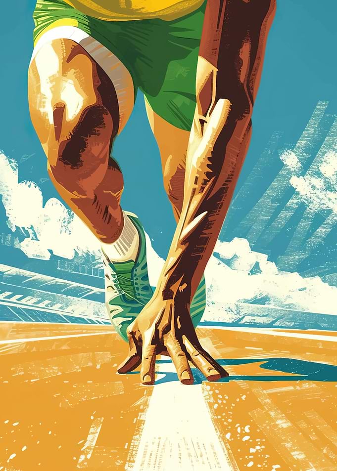 Runner at the Starting Line