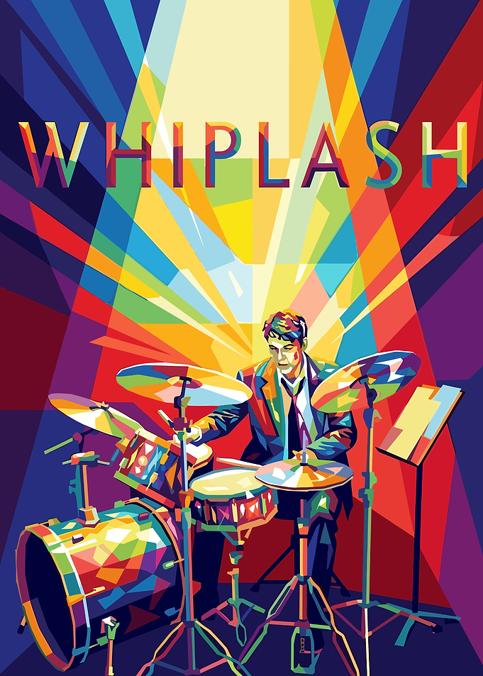 Whiplash Movie Poster Colorful Art