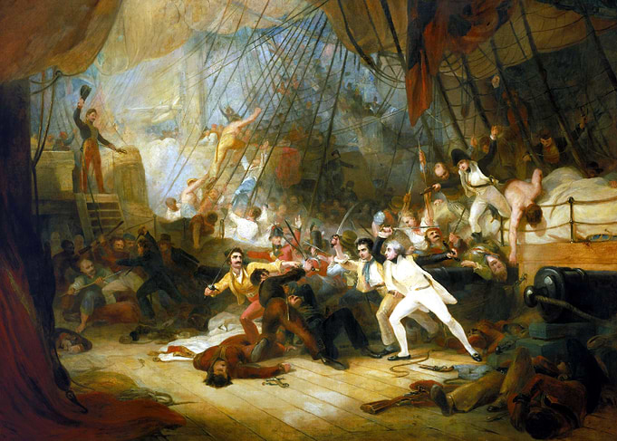 Nelson Boarding the San Josef