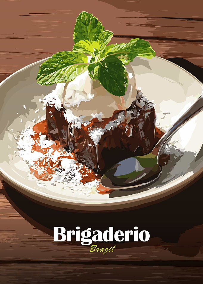 Brigadeiro Dessert with Ice Cream