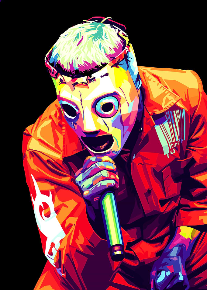 Corey Taylor Slipknot Colorful Pop Art