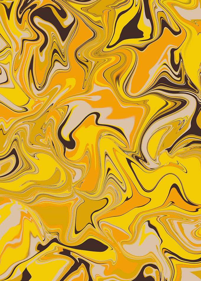 Sol Veil - Abstract Artwork in Swirling Amber and Earth Tones