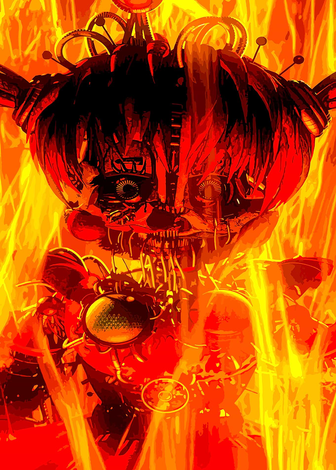Circus Baby in Flames