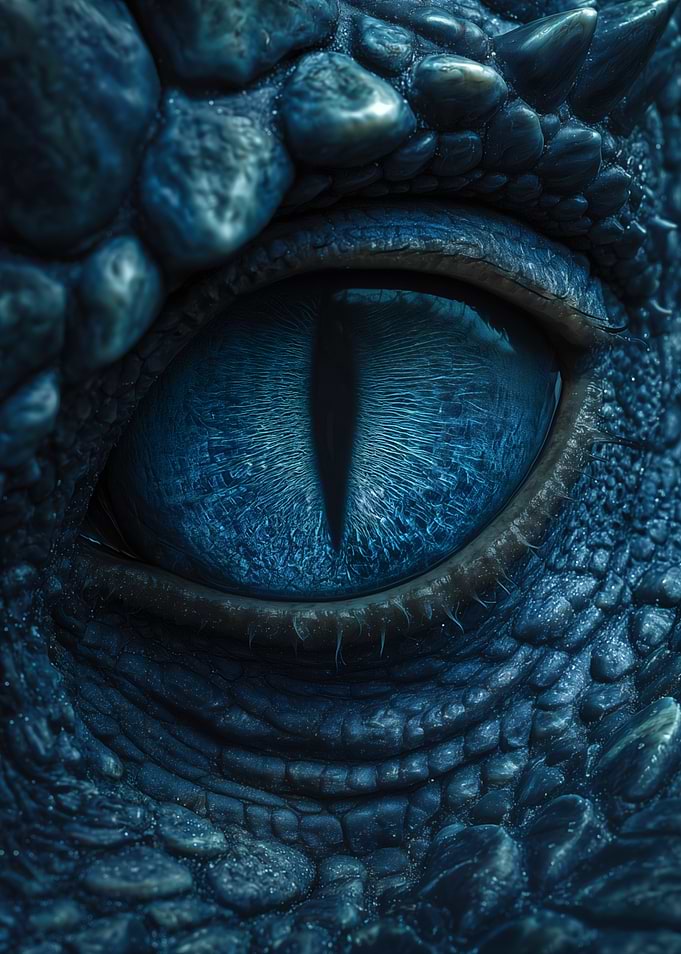 Blue Dragon Eye Close-Up