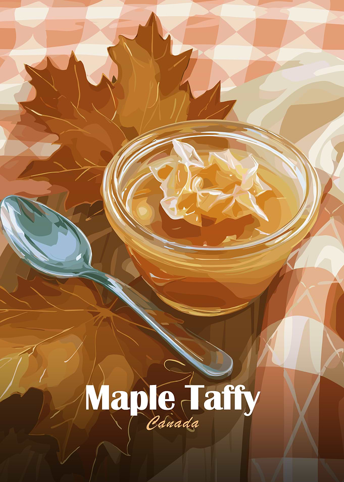 Maple Taffy Canada Still Life
