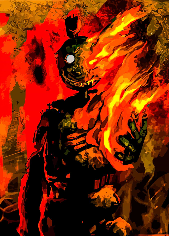 Burning Animatronic Figure