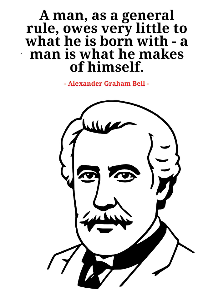 Alexander Graham Bell Quote Portrait