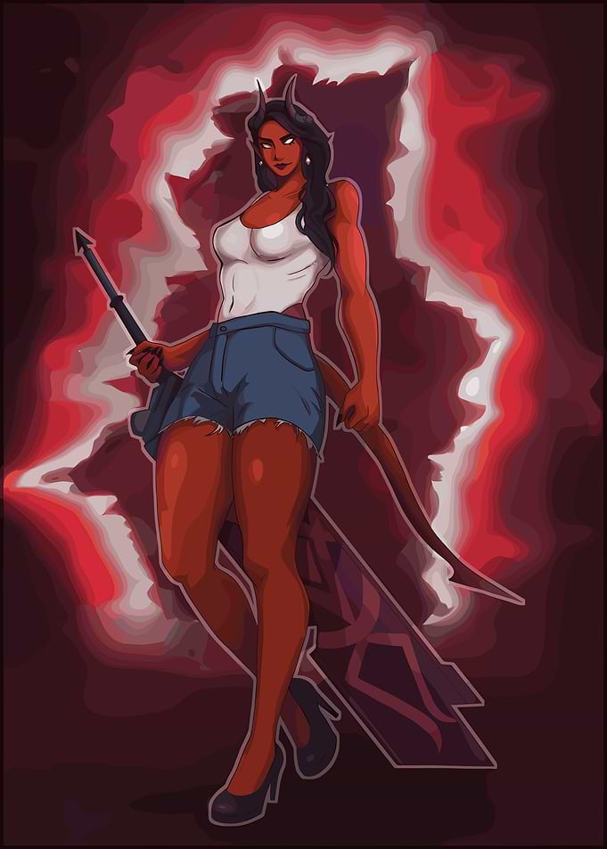 Devil Woman with Spear